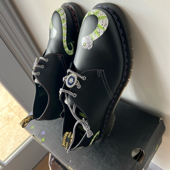 DR MARTENS 1461 WB BEETLEJUICE SMOOTH LEATHER OXFORD SHOES - Picture 7 of 16